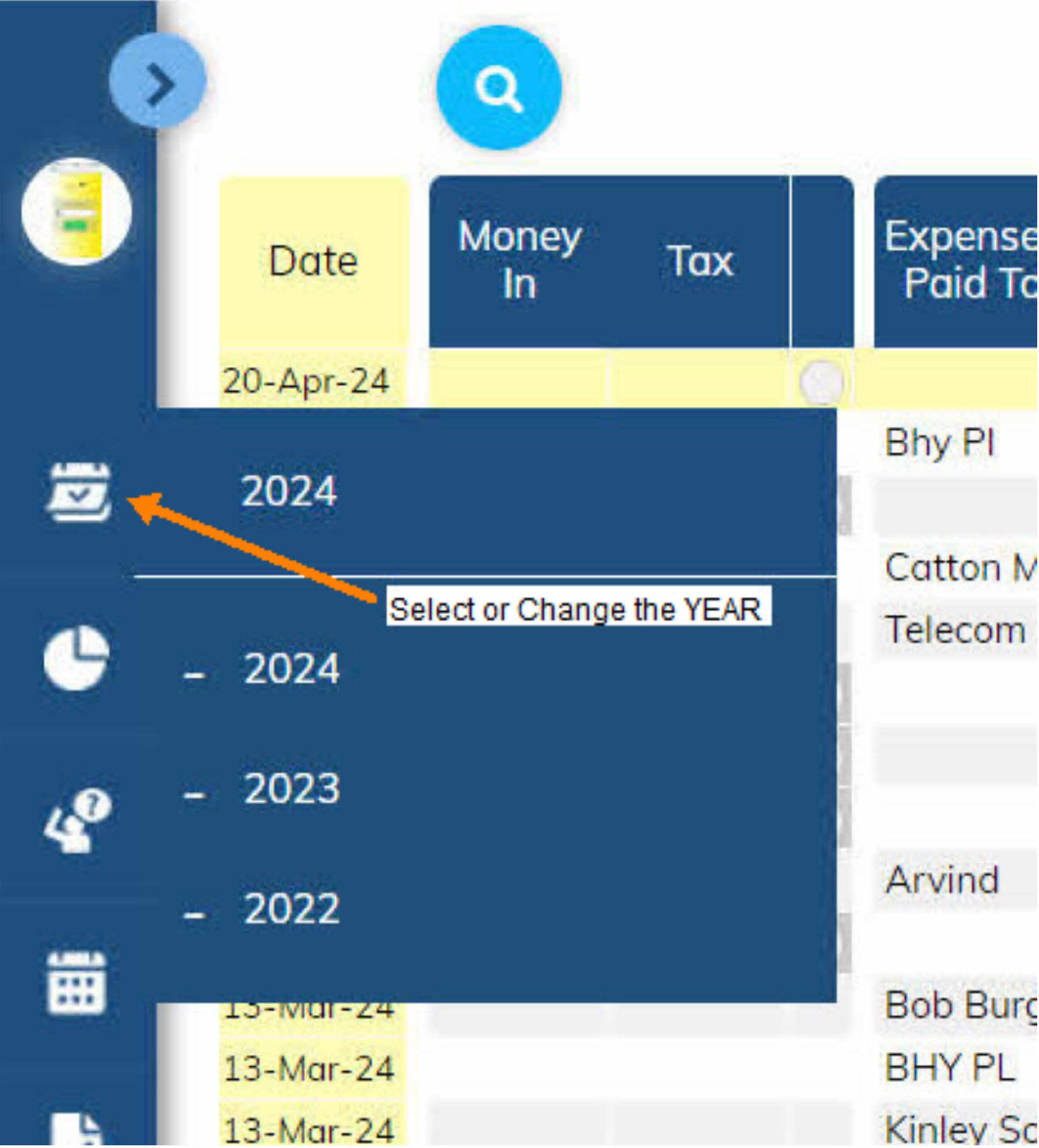 Year Change Change the year